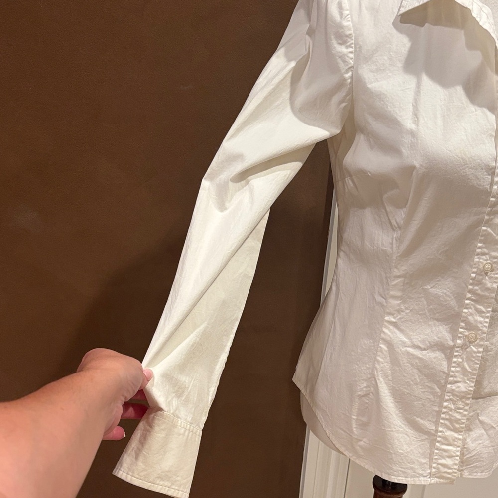 Moda International White Button Down Shirt - Picture 3 of 5